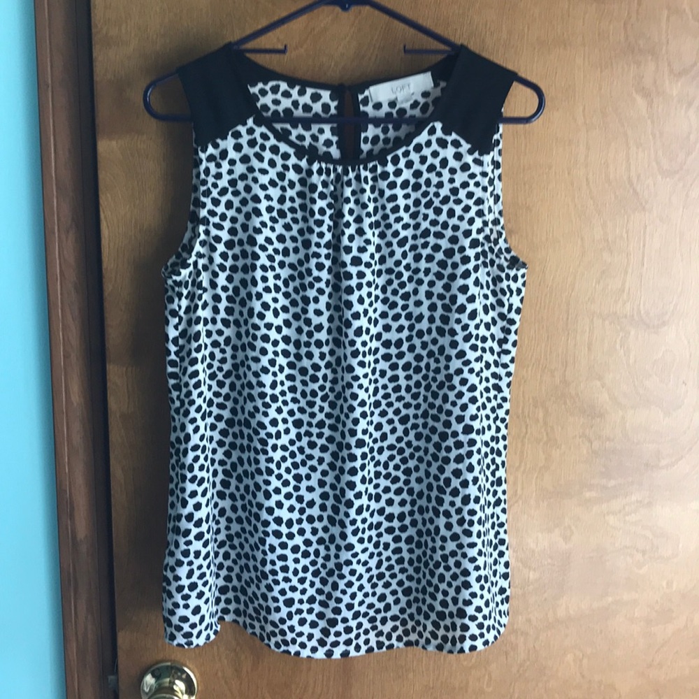 LOFT Animal Print Shell.